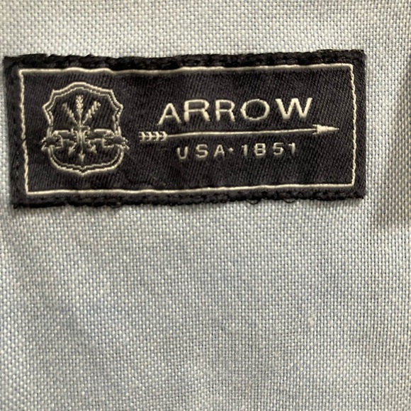 Men’s size large Arrow Plaid Button-Up Shirt cotton blend - Picture 2 of 14